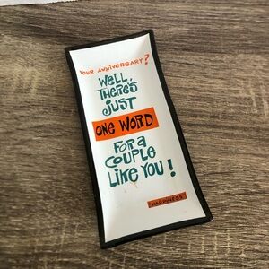 Vtg MCM Houze Art Glass Dish